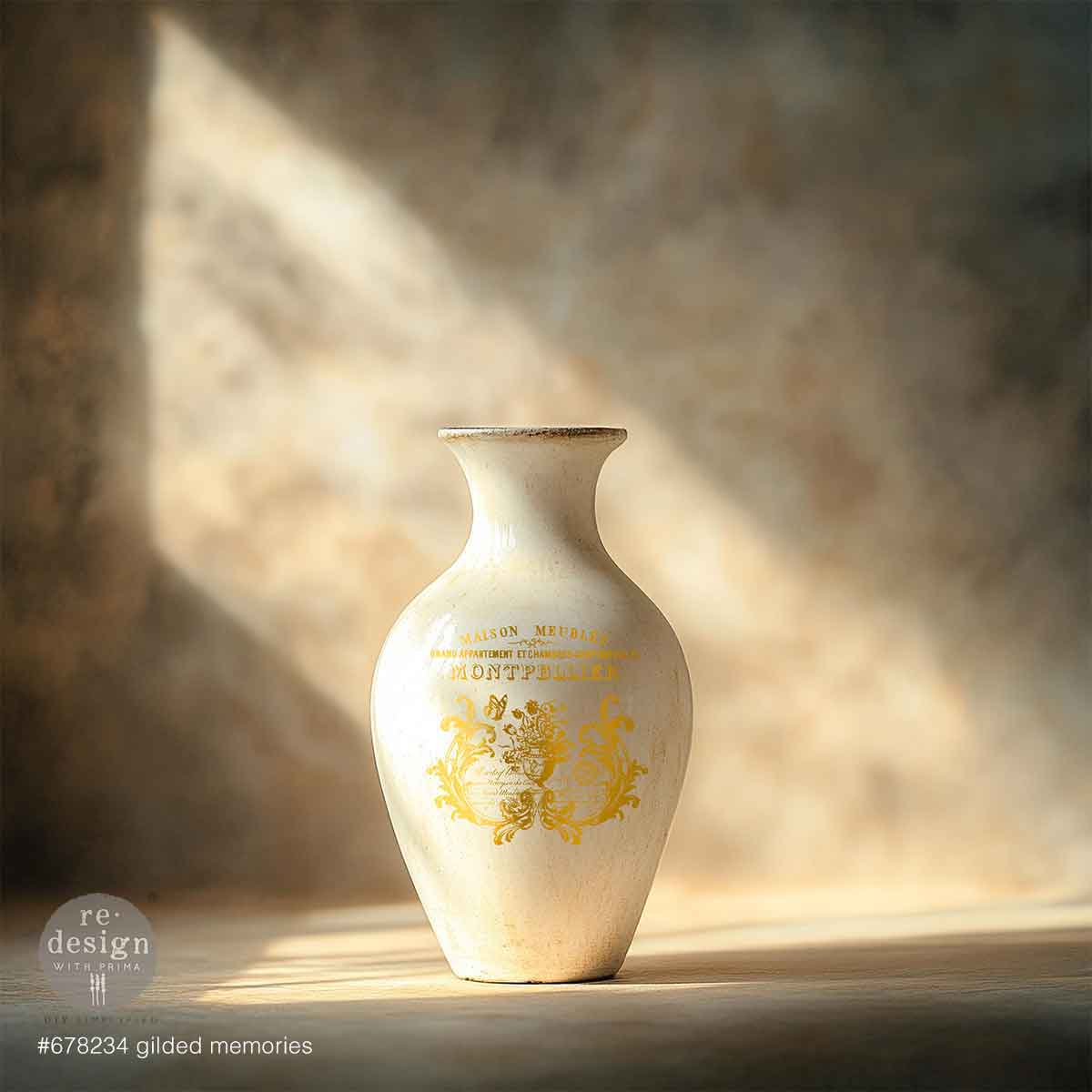 Re-design with Prima Gilded Memories 8,5x11 Inch H2O Transfers Gold (2pcs) - Image 3