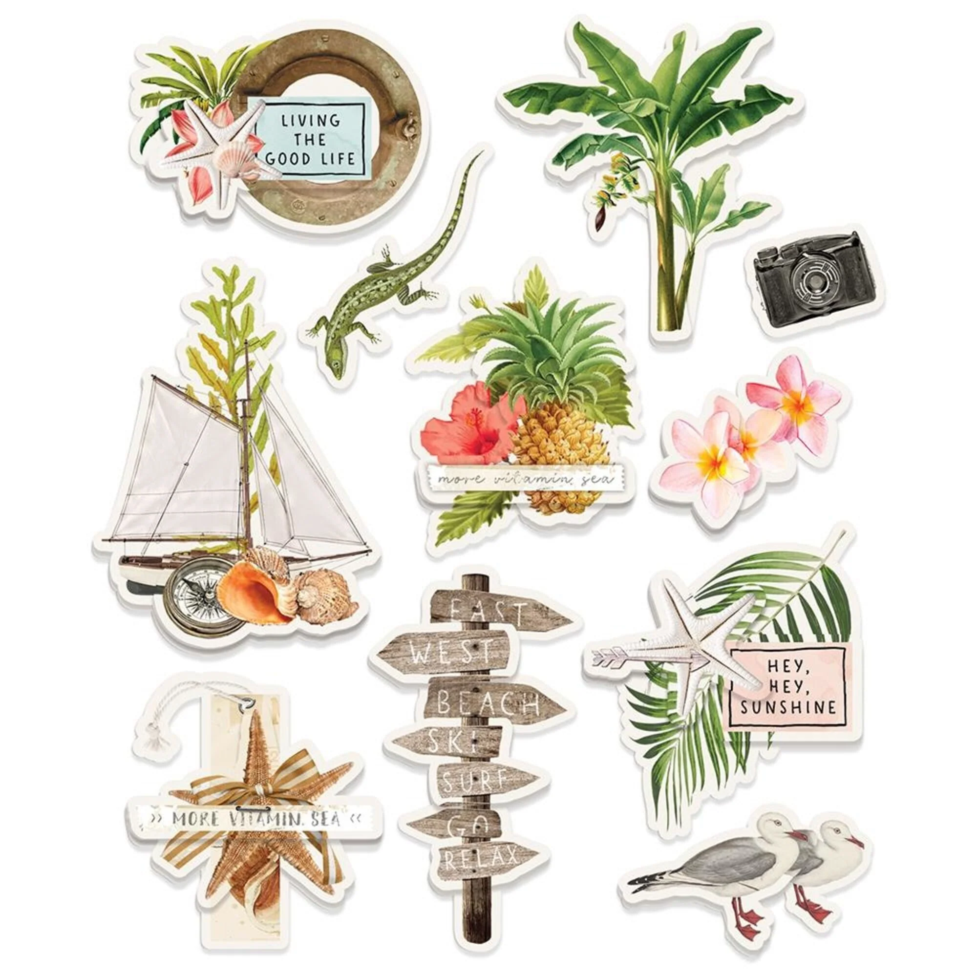 Simple Stories Simple Vintage Coastal Layered Stickers - Image 2