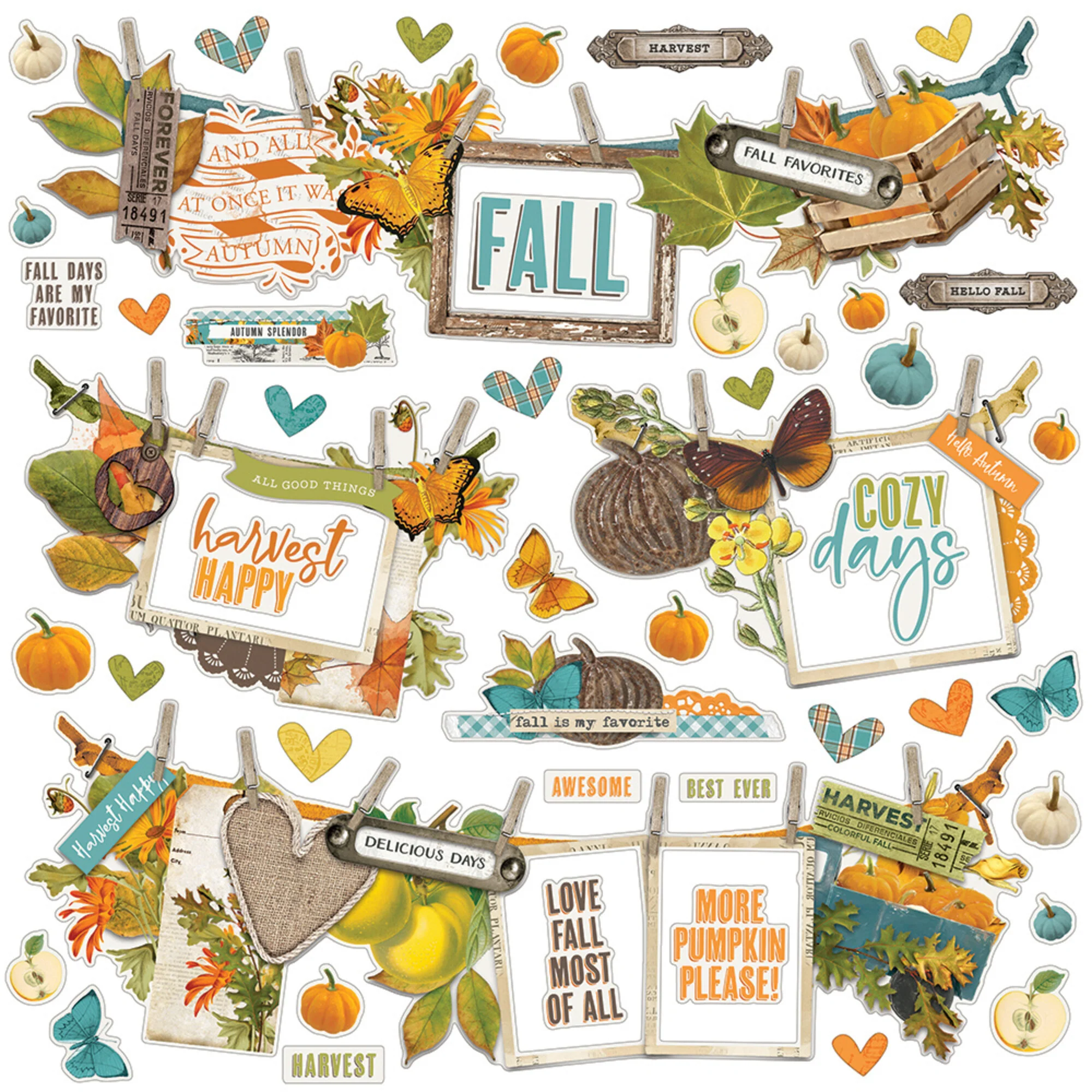 Simple Stories Simple Vintage Country Harvest Banner Sticker