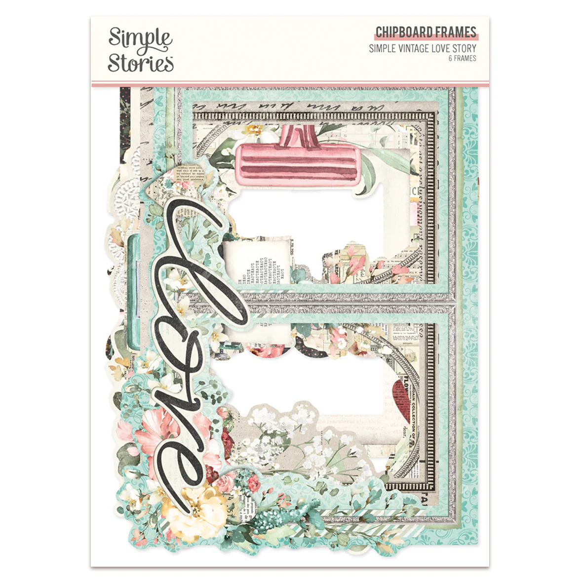 Simple Stories Simple Vintage Love Story Chipboard Frames
