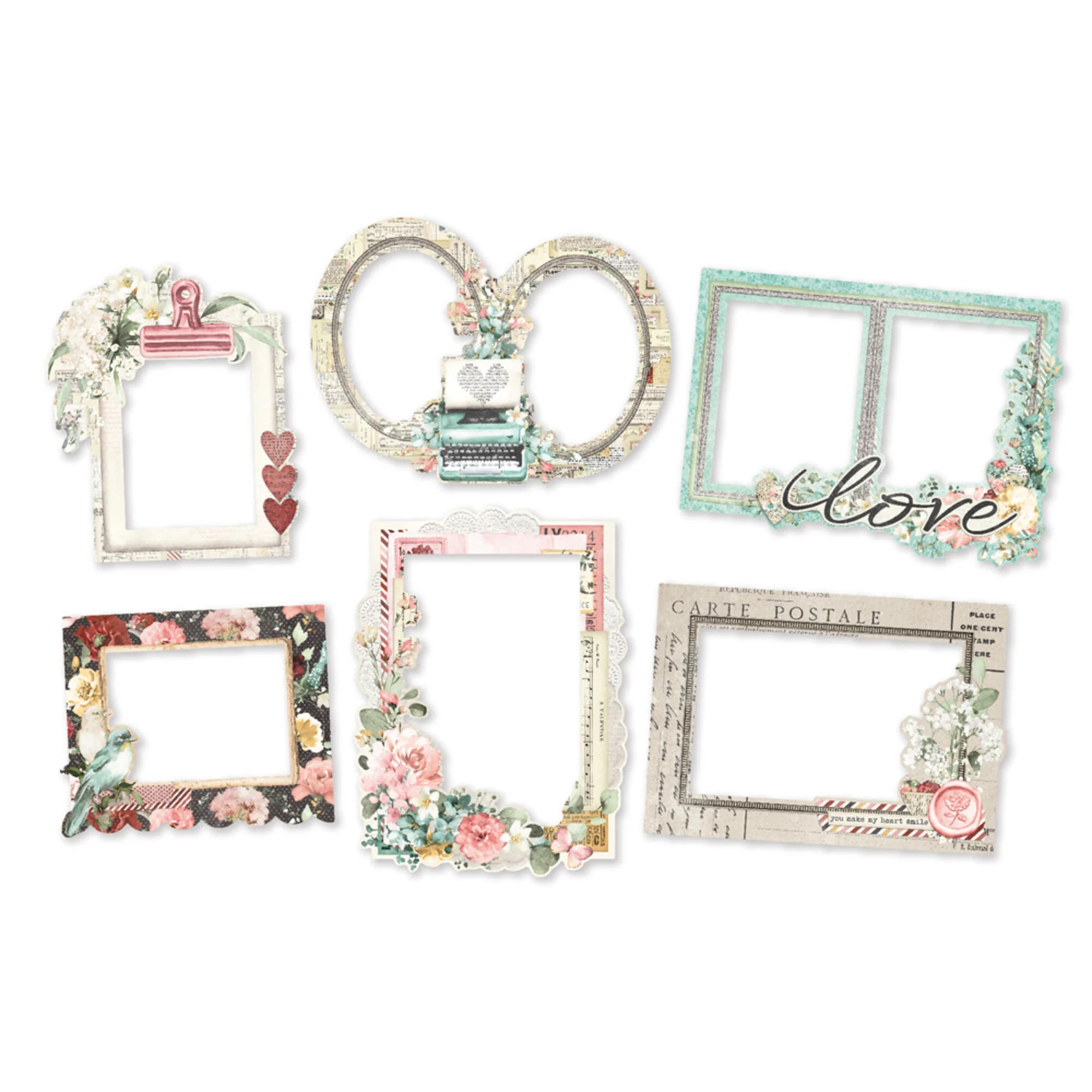 Simple Stories Simple Vintage Love Story Chipboard Frames - Image 2