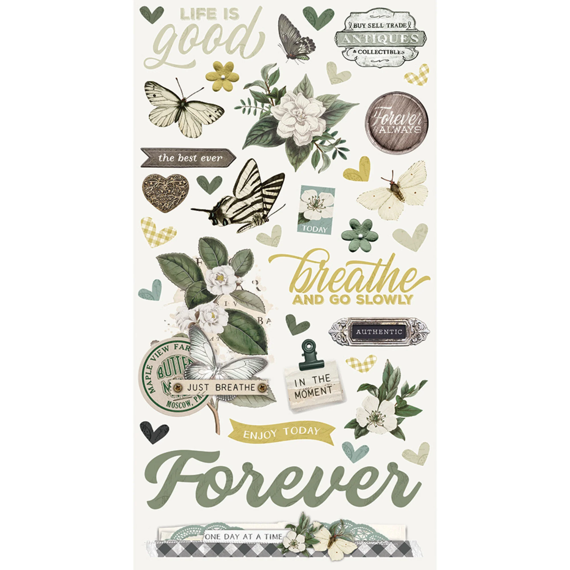 Simple Stories Simple Vintage Weathered Garden Chipboard - Image 2