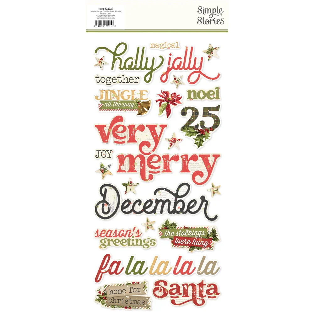 Simple Stories Simple Vintage Yuletide Foam Stickers - Image 2