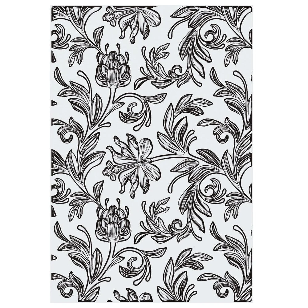 Sizzix 3D Texture Fades by Tim Holtz A5 Embossing Folder - Botanical Large - Image 4