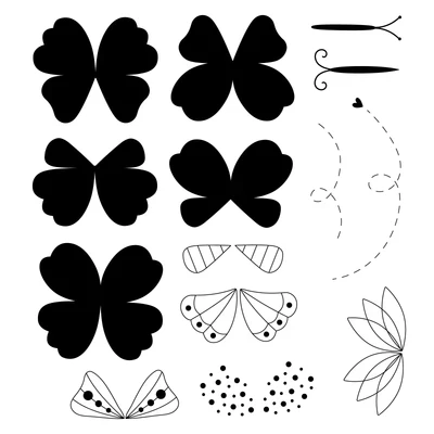 Sizzix Clear Stamps Set 14PK Bright Butterflies #1 by Catherine Pooler - Image 2