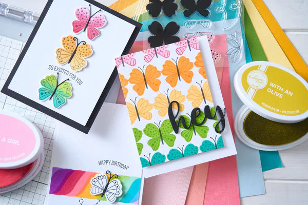 Sizzix Clear Stamps Set 14PK Bright Butterflies #1 by Catherine Pooler - Image 5