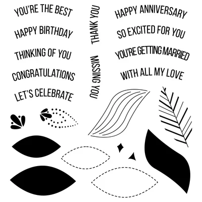 Sizzix Clear Stamps Set 22PK Overarching Sentiments by Catherine Pooler - Image 2