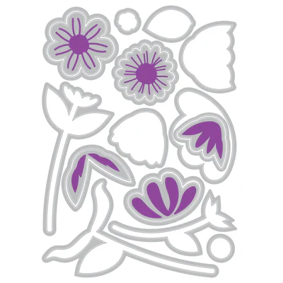 Sizzix Framelits Die Set 16PK Whimsy Blooms #2 by Catherine Pooler - Image 2