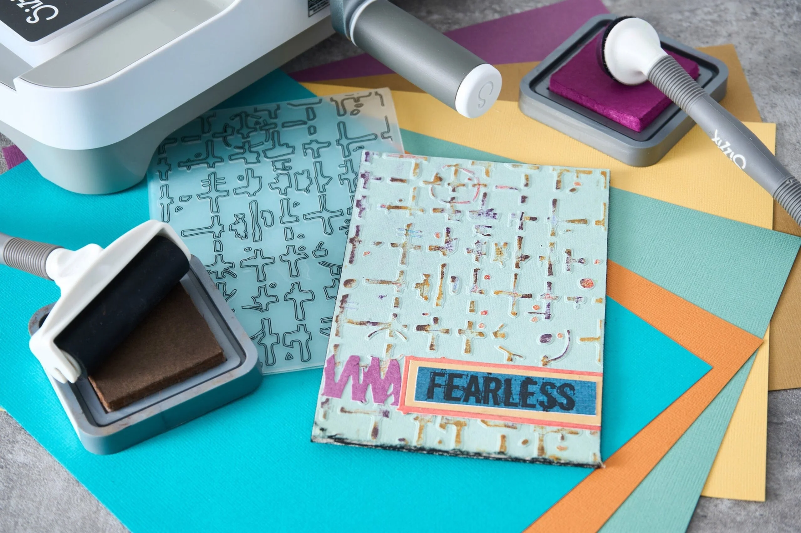 Sizzix Thinlits Dies & Multi-Level Embossing Folder by Seth Apter Bundle - Image 8