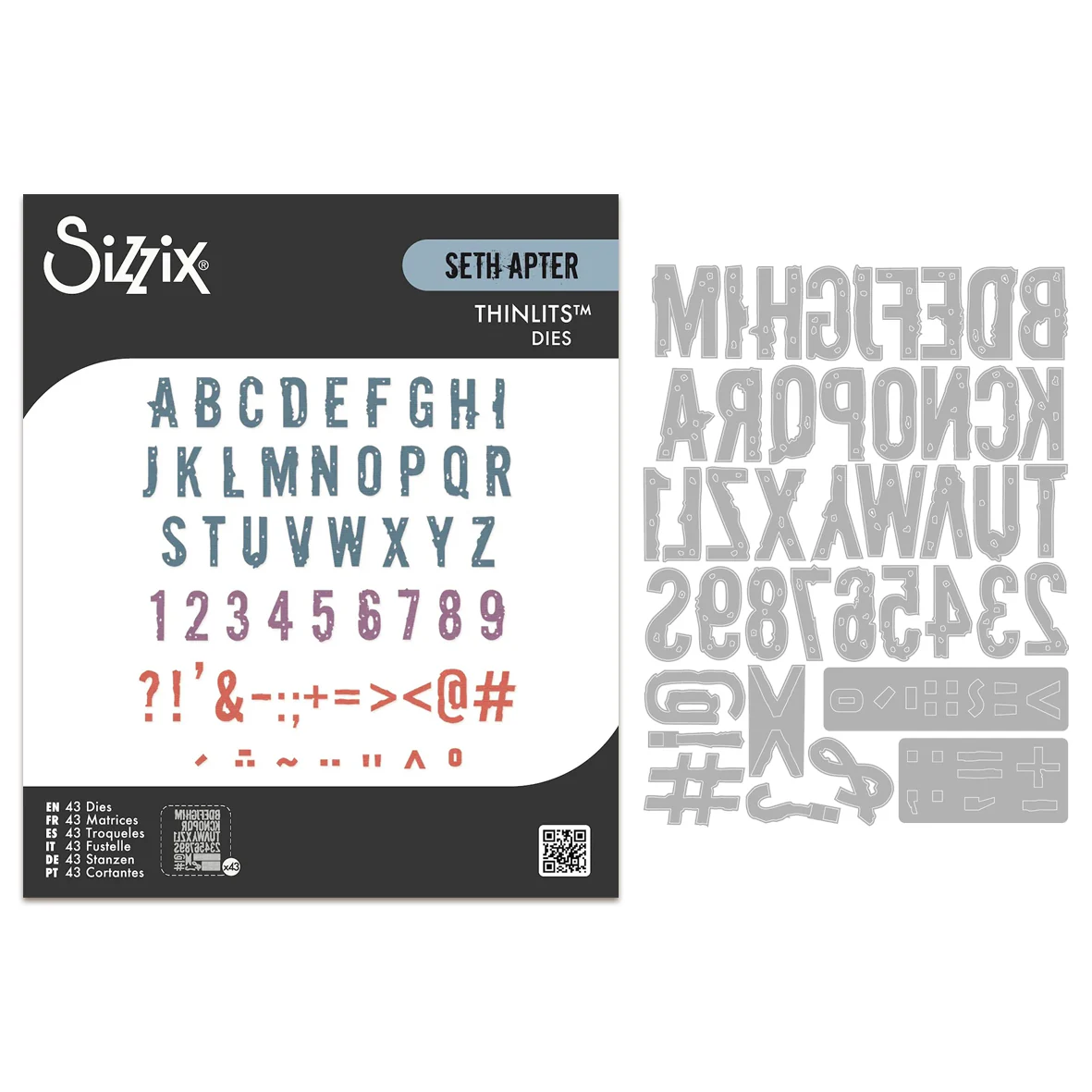 Sizzix Thinlits Die Set 43PK - Typography by Seth Apter
