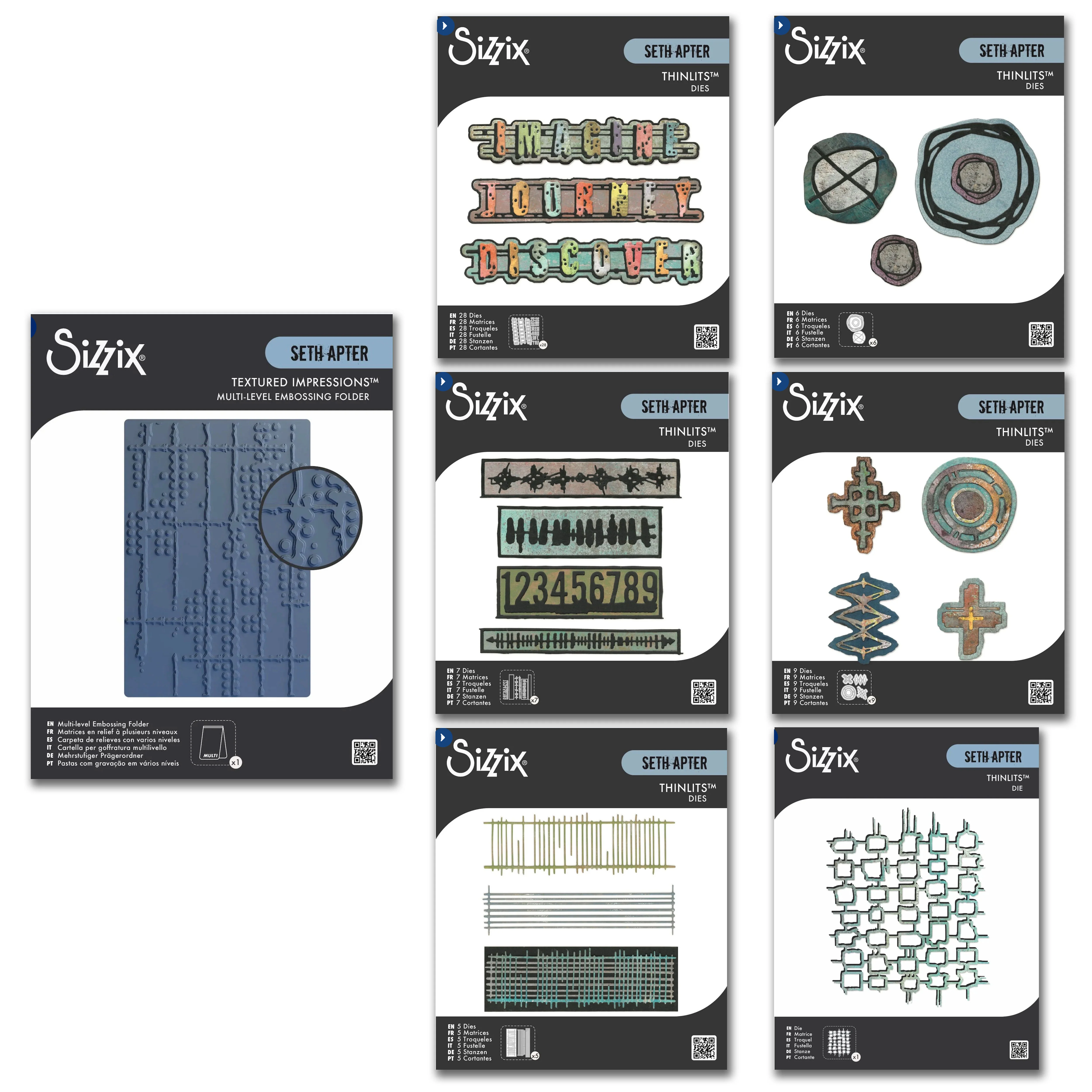 Sizzix Thinlits & Embossing Folder Complete Collection by Seth Apter