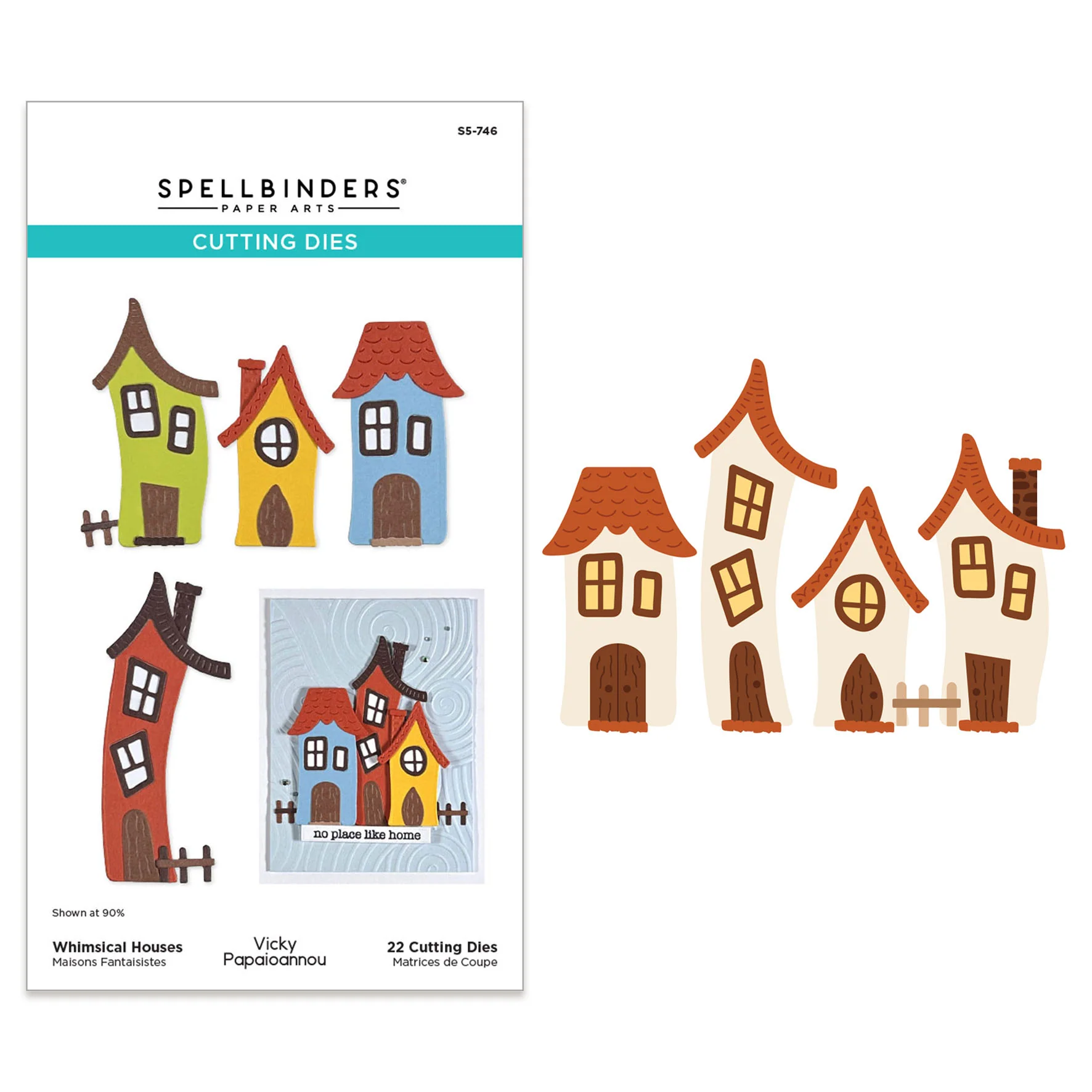 Spellbinders Whimsical Village Etched Dies Houses by Vicky Papaioannou