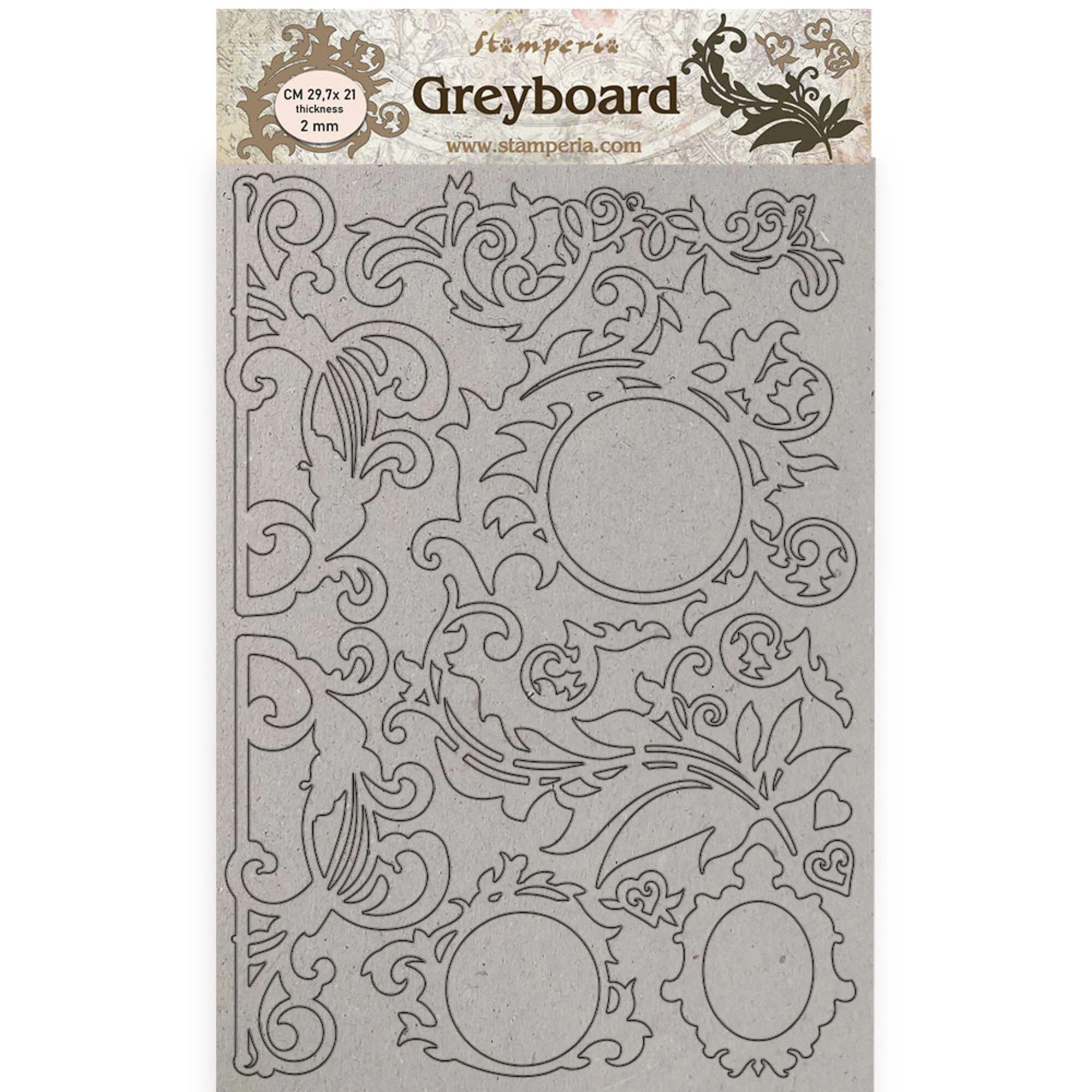 Stamperia A4 Greyboard 2 mm Casa Granada Decorations