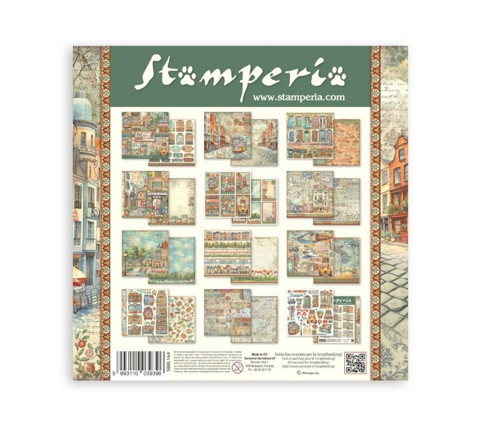 Stamperia Art of Travelling 12x12 Inch Paper Pack - Image 2