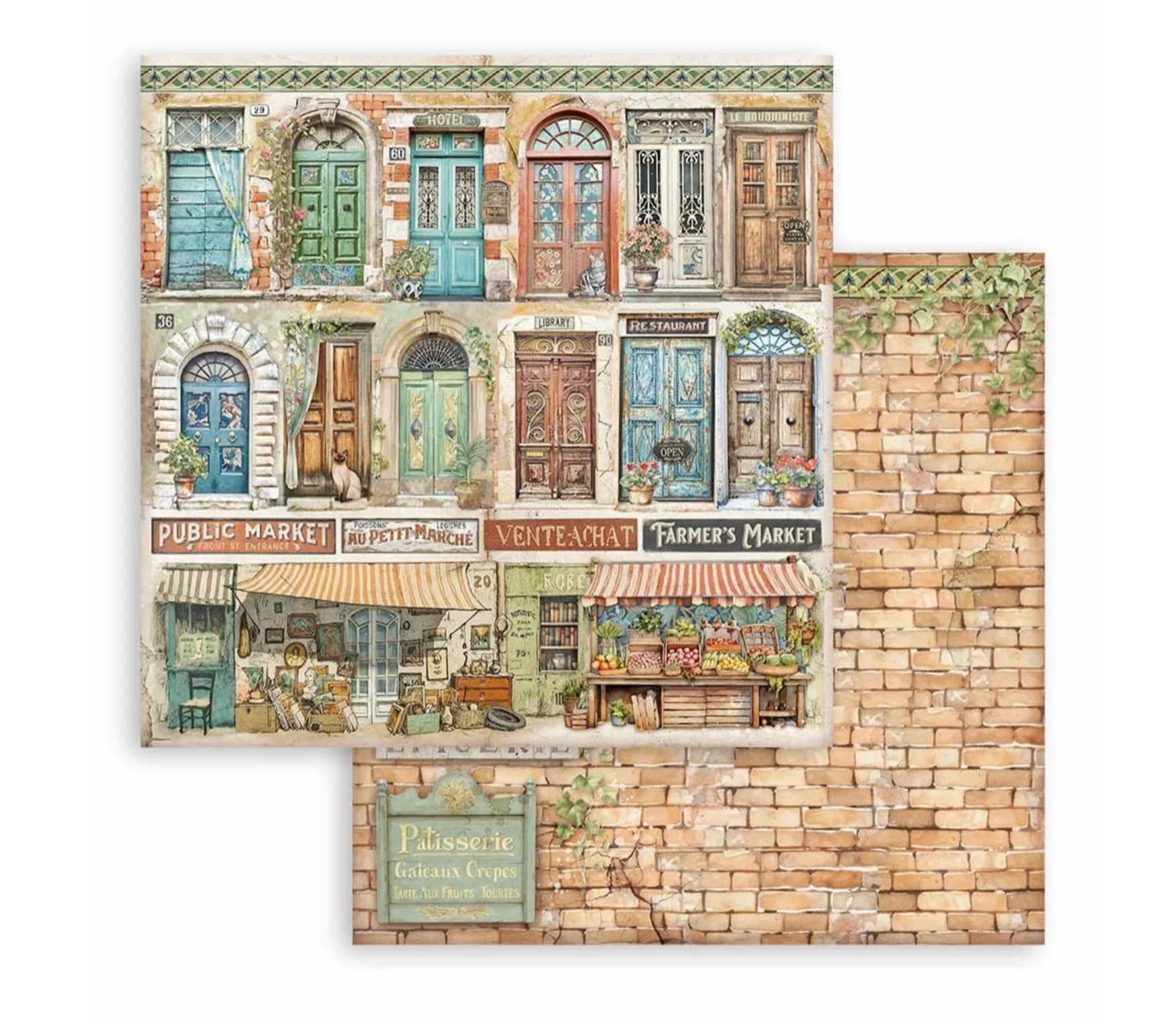 Stamperia Art of Travelling 12x12 Inch Paper Pack - Image 3
