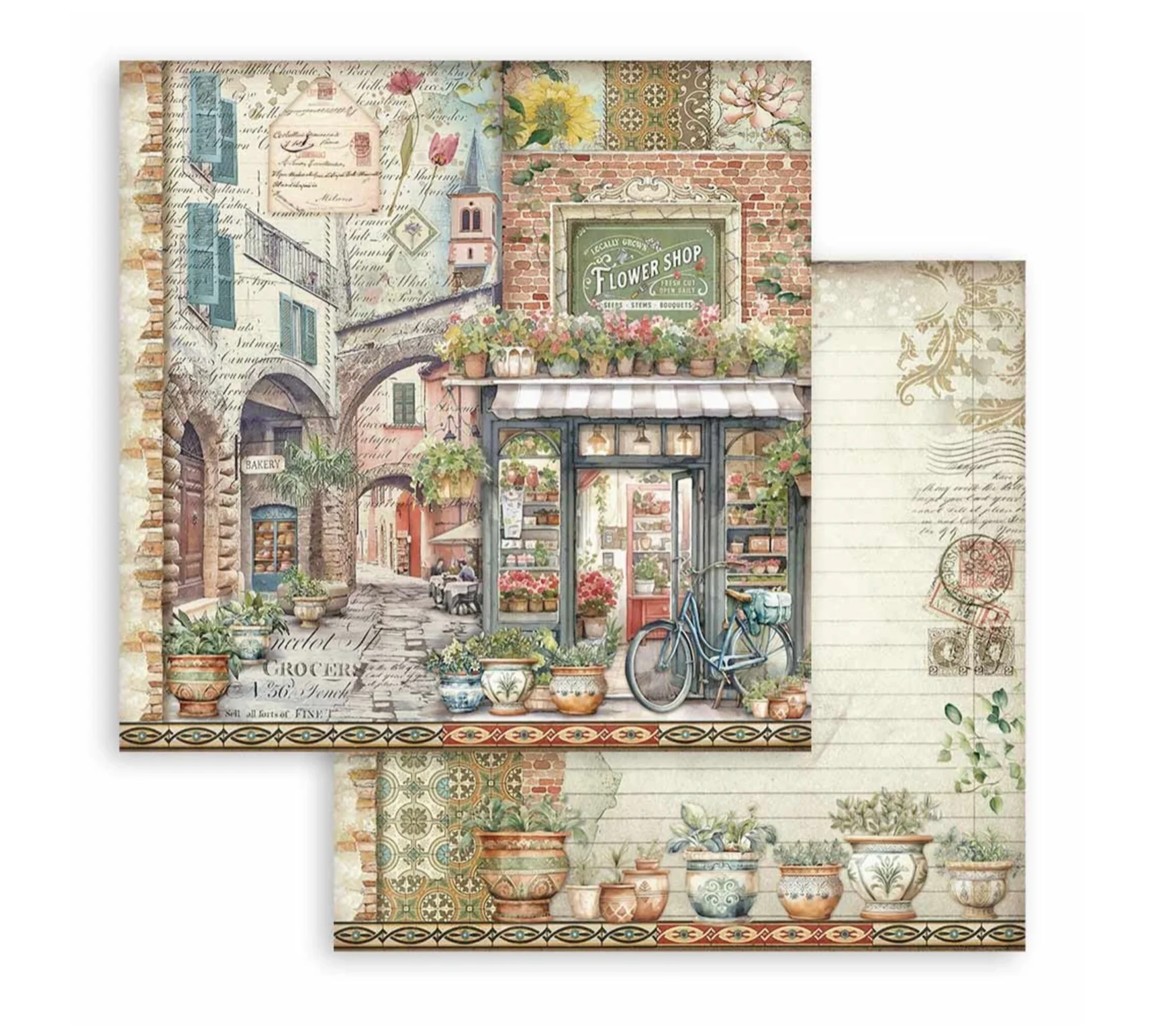 Stamperia Art of Travelling 12x12 Inch Paper Pack - Image 4