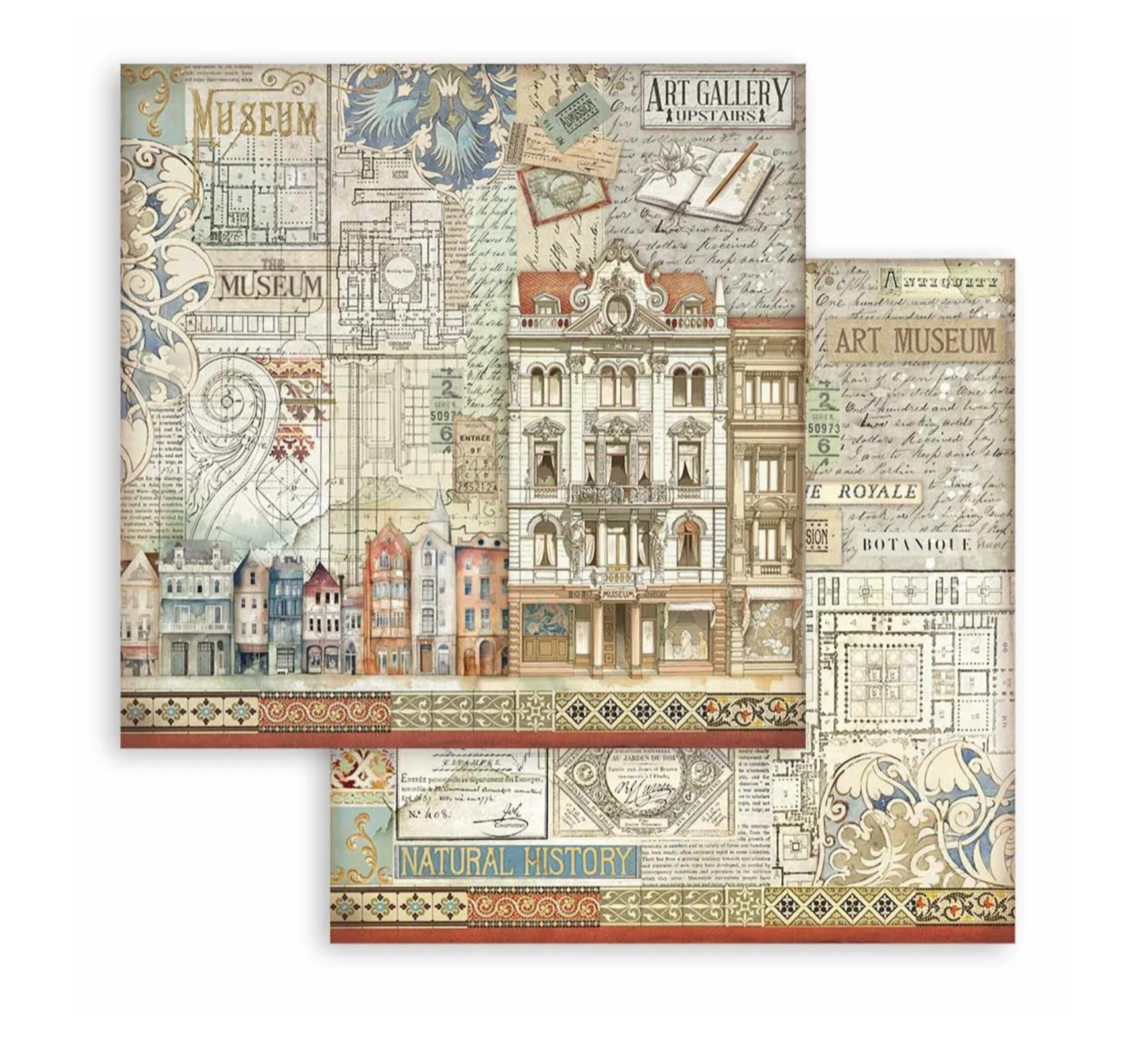 Stamperia Art of Travelling 12x12 Inch Paper Pack - Image 5