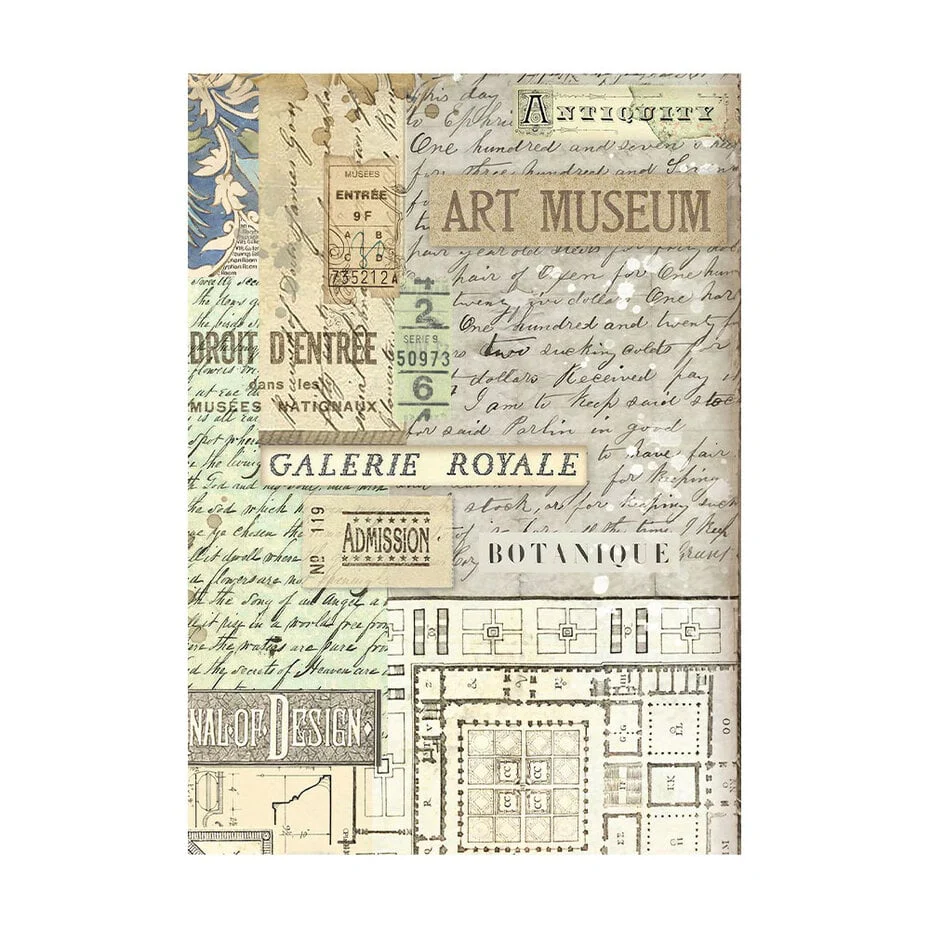 Stamperia Art of Travelling A6 Rice Paper Backgrounds (8pcs) - Image 8