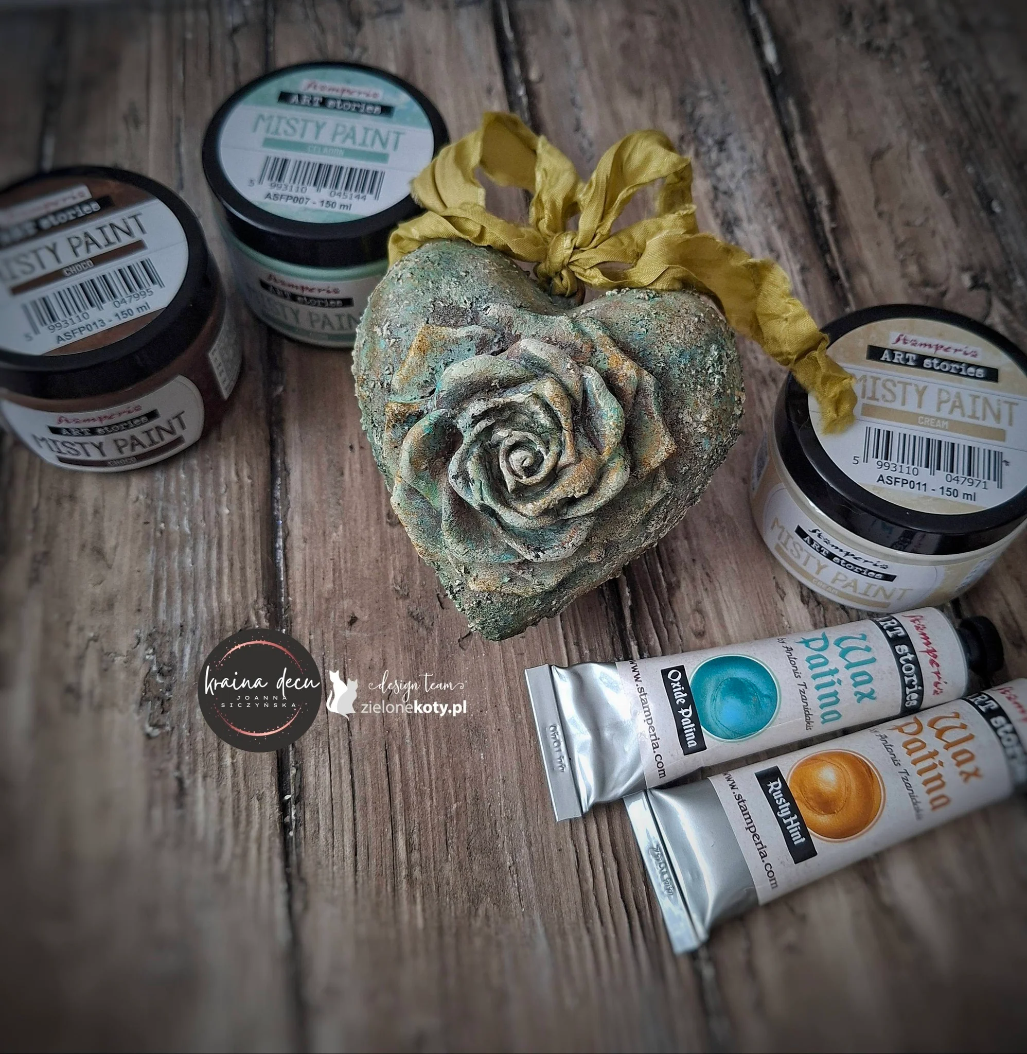 Stamperia Art Stories Wax Patina 40ml Heritage Gold - Image 4