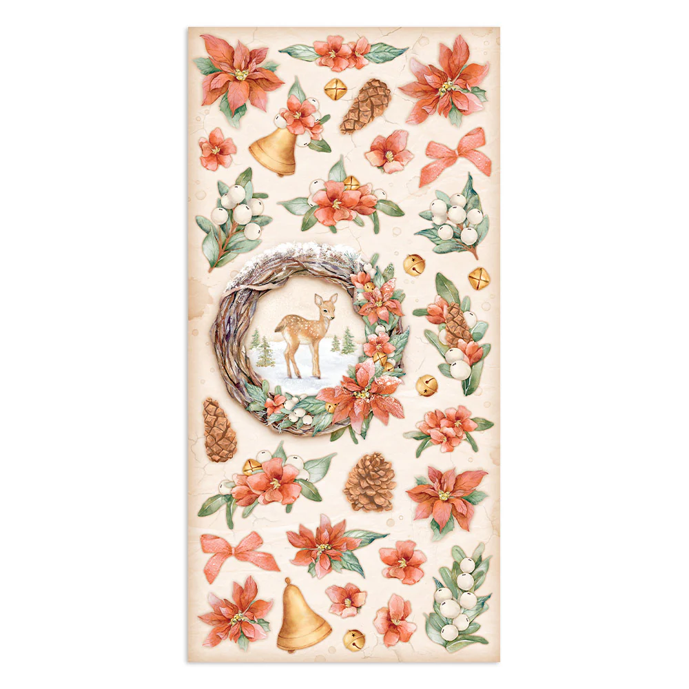 Stamperia Collectables 10 sheets 15x 30.5cm (6x12) All Around Christmas - Image 21