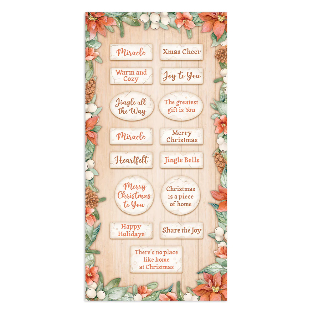 Stamperia Collectables 10 sheets 15x 30.5cm (6x12) All Around Christmas - Image 23