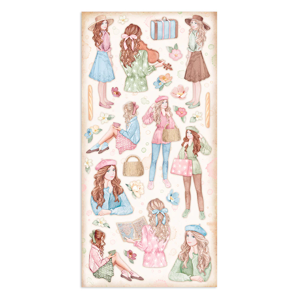Stamperia Collectables 10 sheets 15x30.5cm (6x12) Create Happiness Oh La La - Image 20