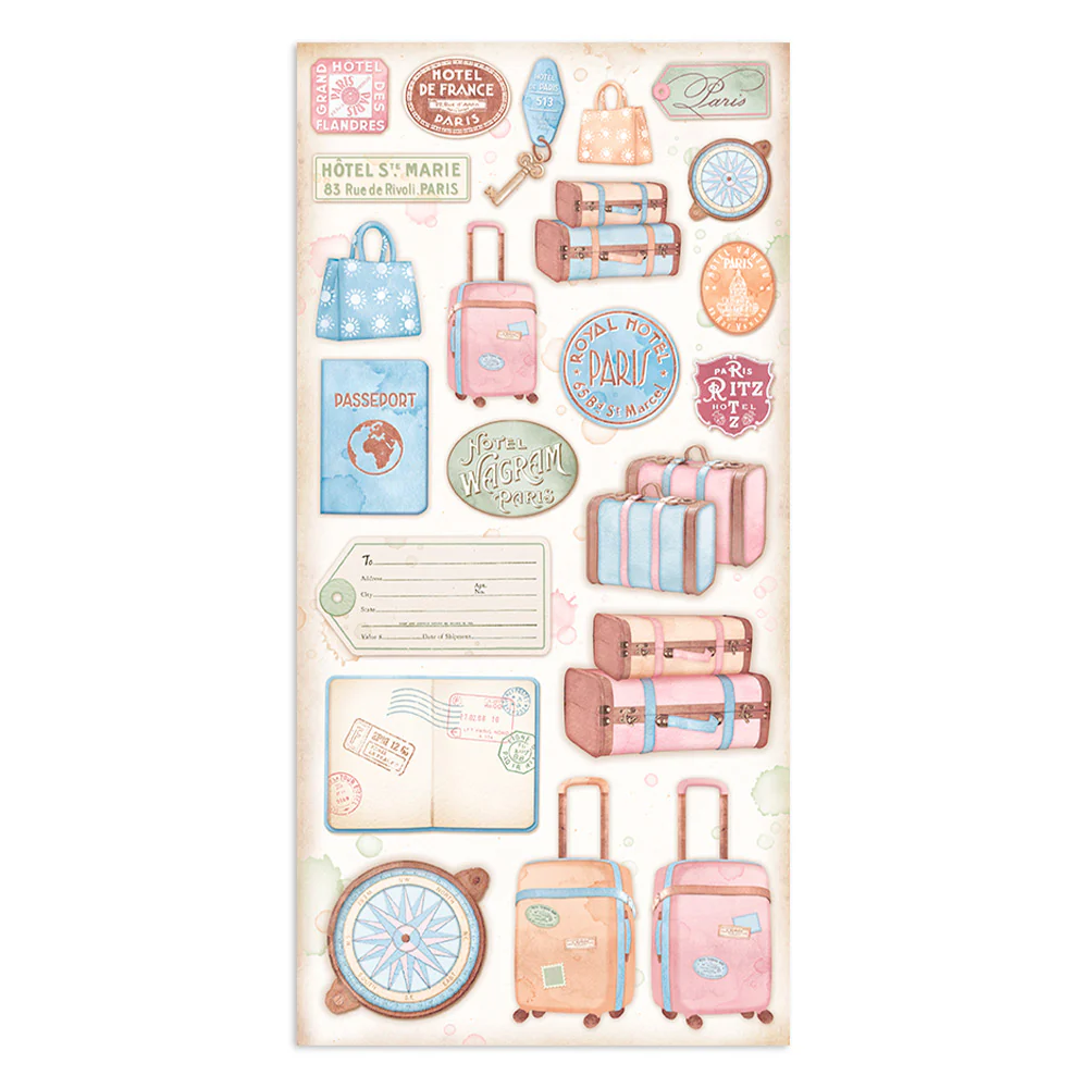 Stamperia Collectables 10 sheets 15x30.5cm (6x12) Create Happiness Oh La La - Image 6