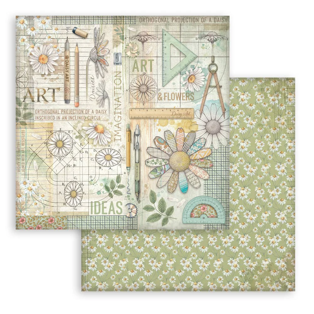 Stamperia Daisy Art 12x12 Inch Paper Pack - Image 10