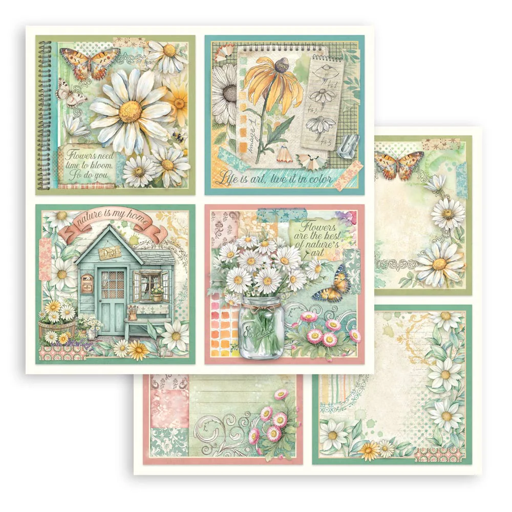 Stamperia Daisy Art 12x12 Inch Paper Pack - Image 11