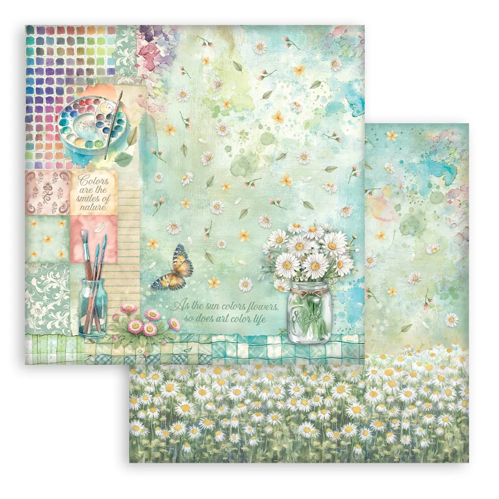 Stamperia Daisy Art 12x12 Inch Paper Pack - Image 12