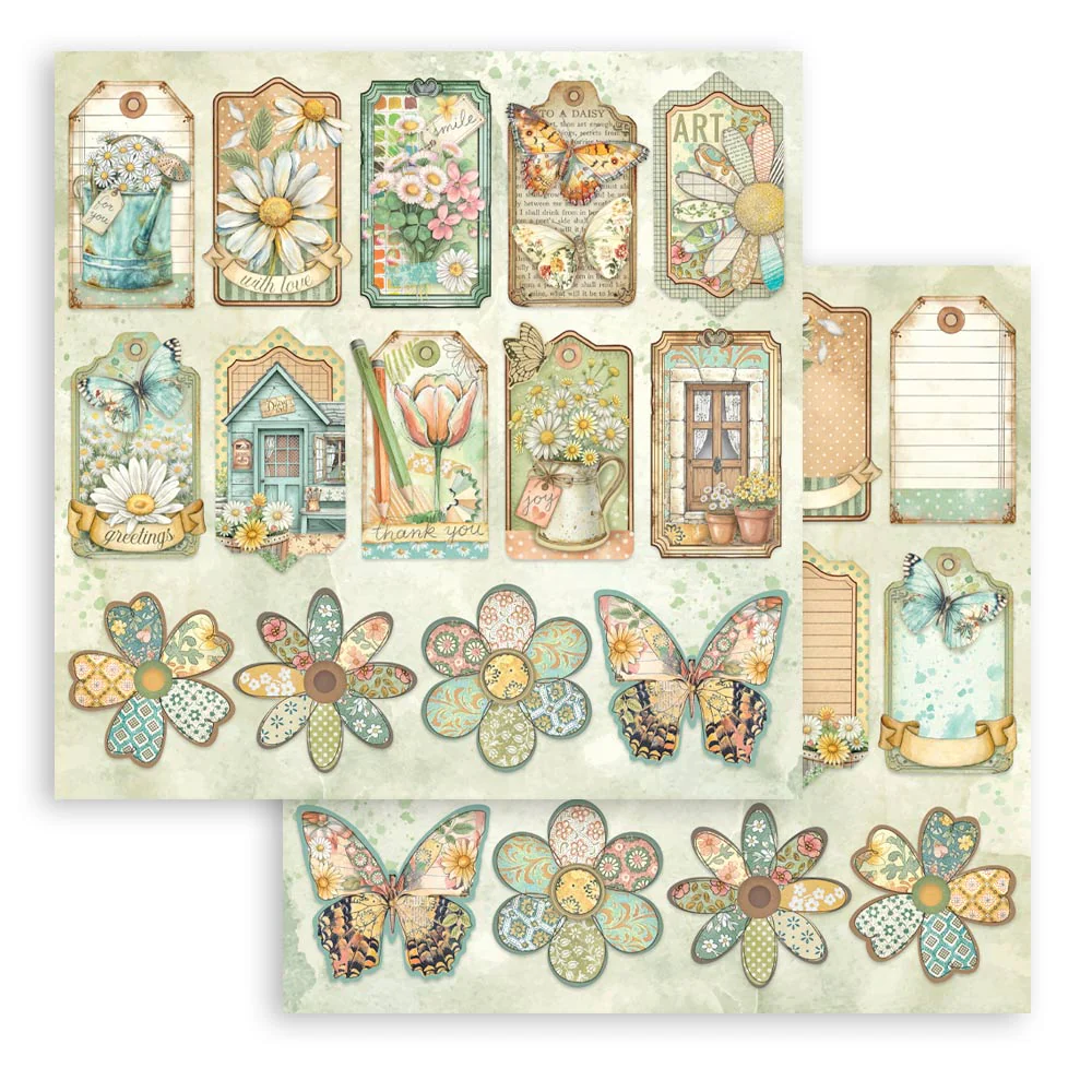 Stamperia Daisy Art 12x12 Inch Paper Pack - Image 13