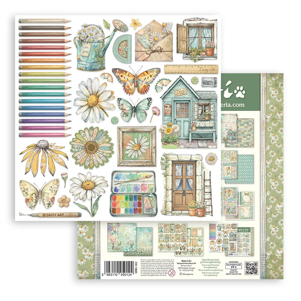 Stamperia Daisy Art 12x12 Inch Paper Pack - Image 14