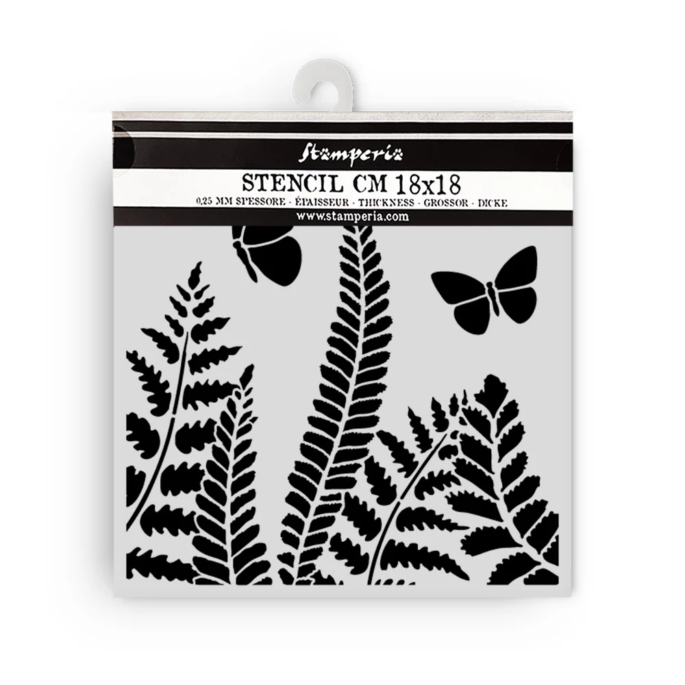 Stamperia Daisy Art Thick Stencil 18x18cm Fern