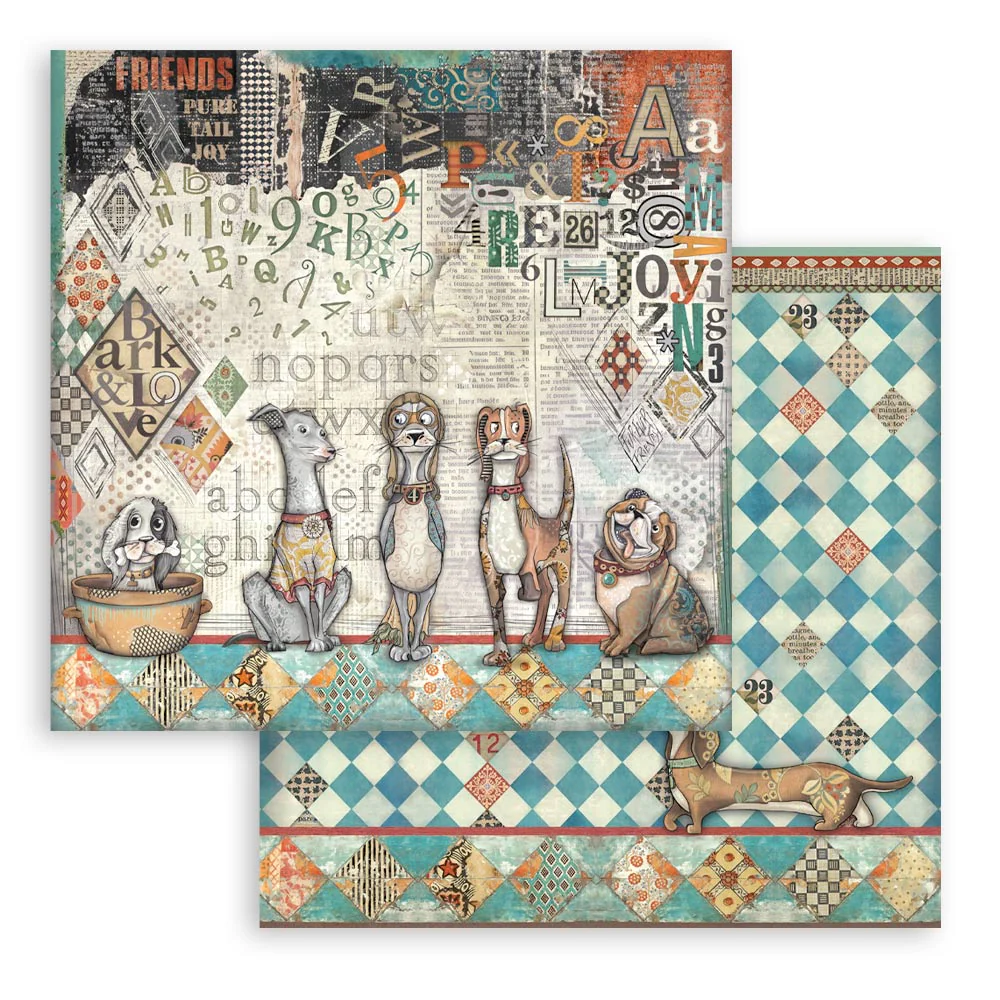 Stamperia Furry Friends 12x12 Inch Paper Pack - Image 4
