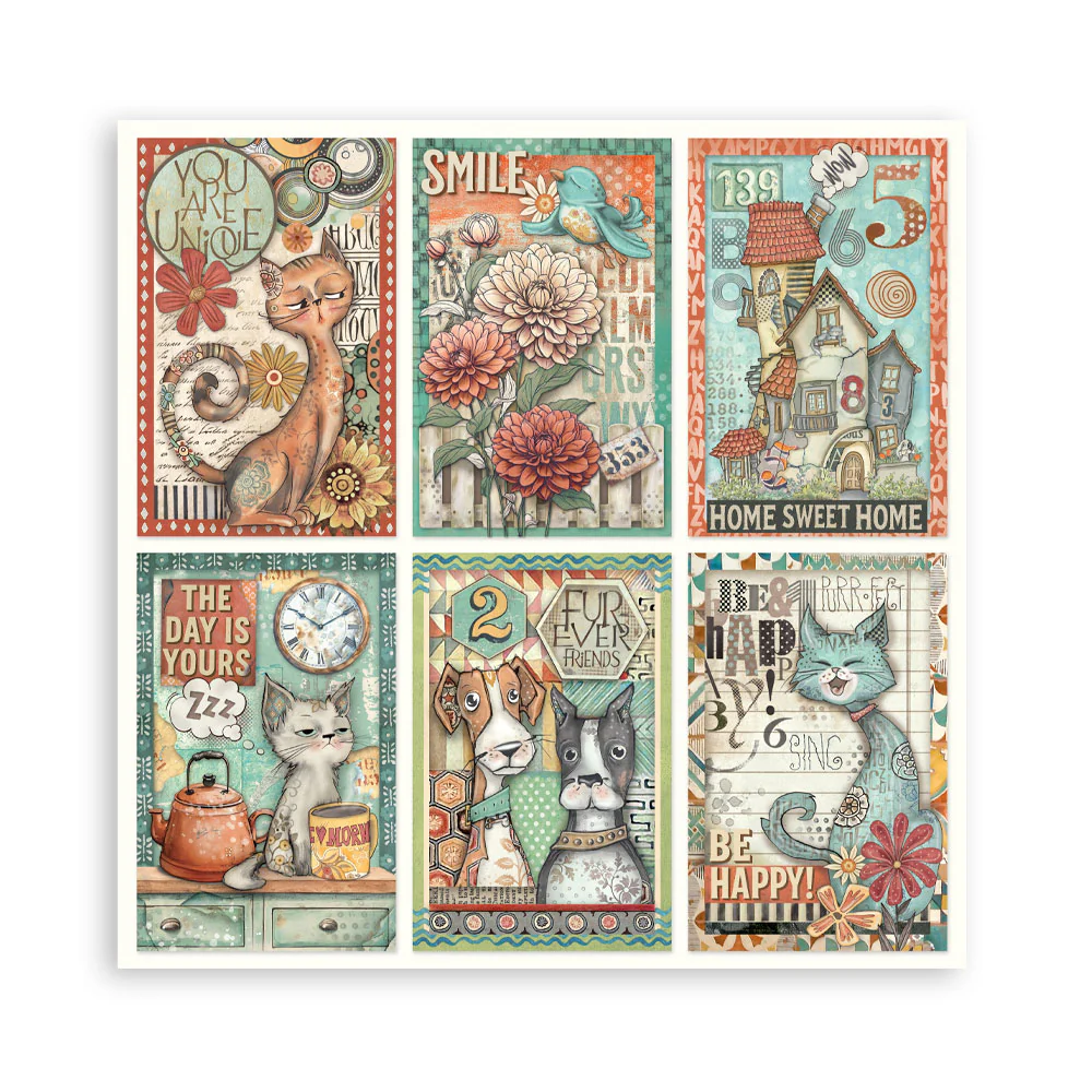Stamperia Furry Friends 12x12 Inch Paper Pack - Image 8