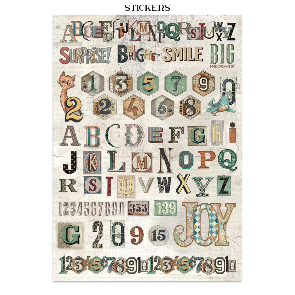 Stamperia Furry Friends Junk Journal Stickers, Backgrounds, Cut-Outs - Image 18