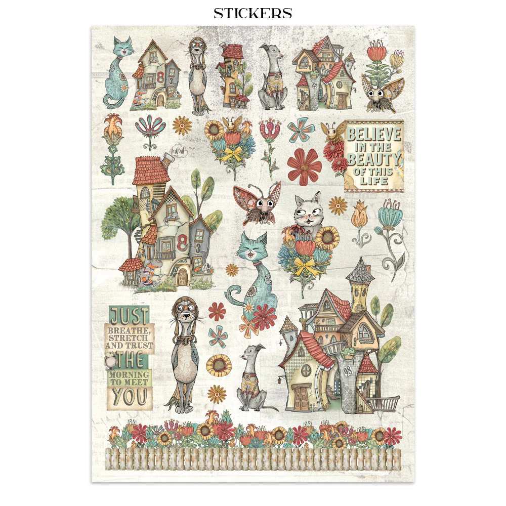 Stamperia Furry Friends Junk Journal Stickers, Backgrounds, Cut-Outs - Image 19