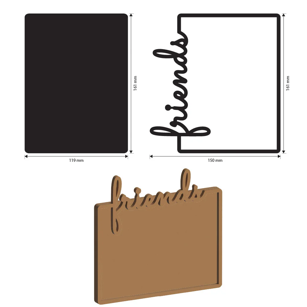 Stamperia Furry Friends MDF Crafty Shapes Blanks Plate Friends - Image 2