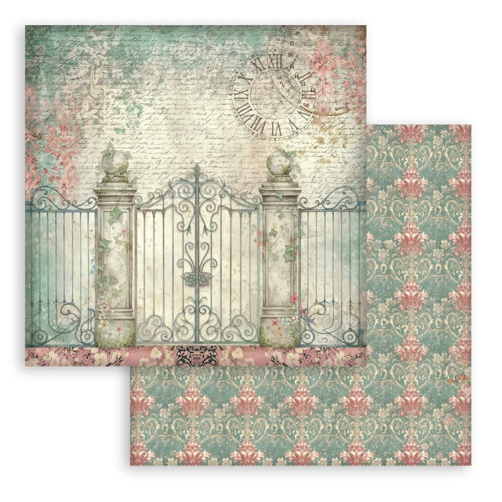 Stamperia Gardens of Time 8x8 Inch Paper Pack Maxi Background Selection (SBBS142) - Image 10