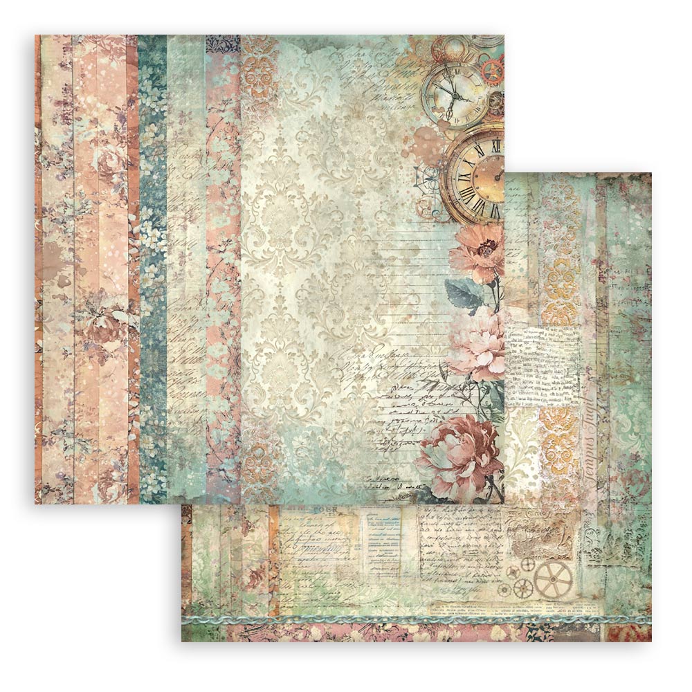 Stamperia Gardens of Time 8x8 Inch Paper Pack Maxi Background Selection (SBBS142) - Image 11