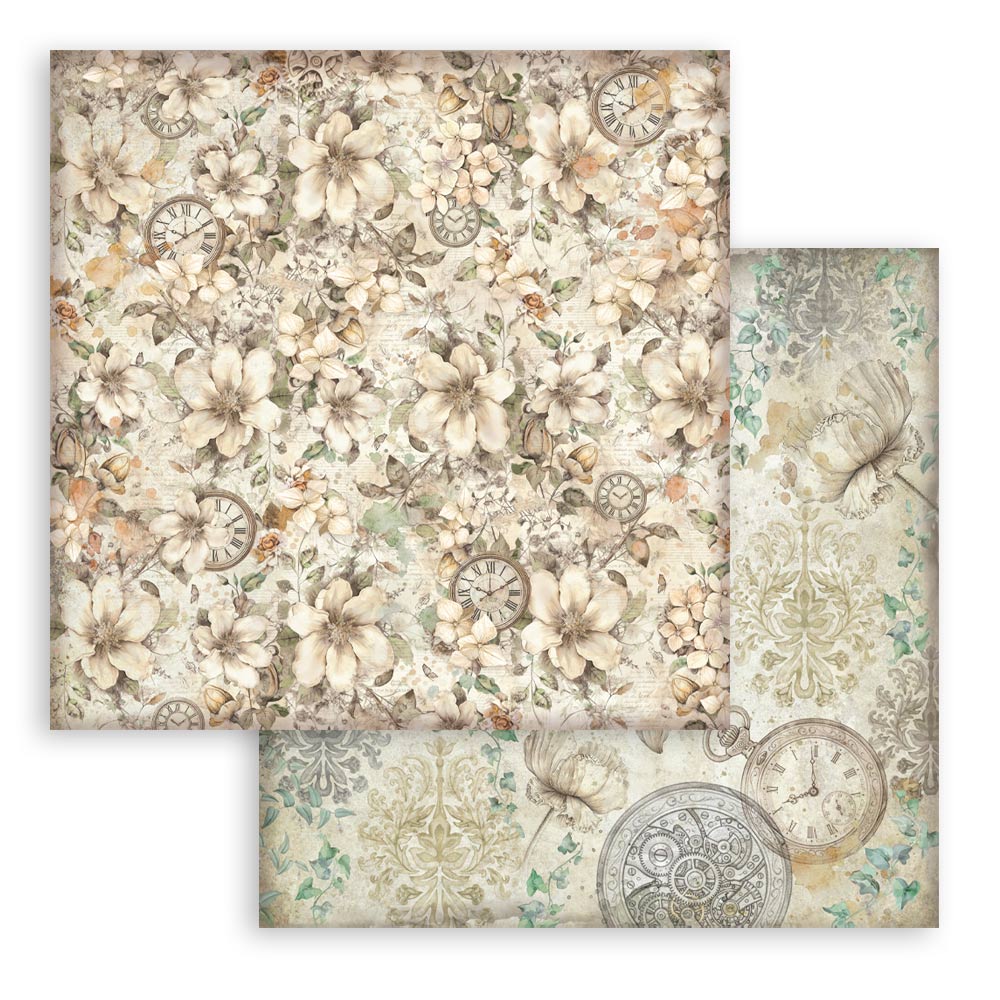 Stamperia Gardens of Time 8x8 Inch Paper Pack Maxi Background Selection (SBBS142) - Image 13