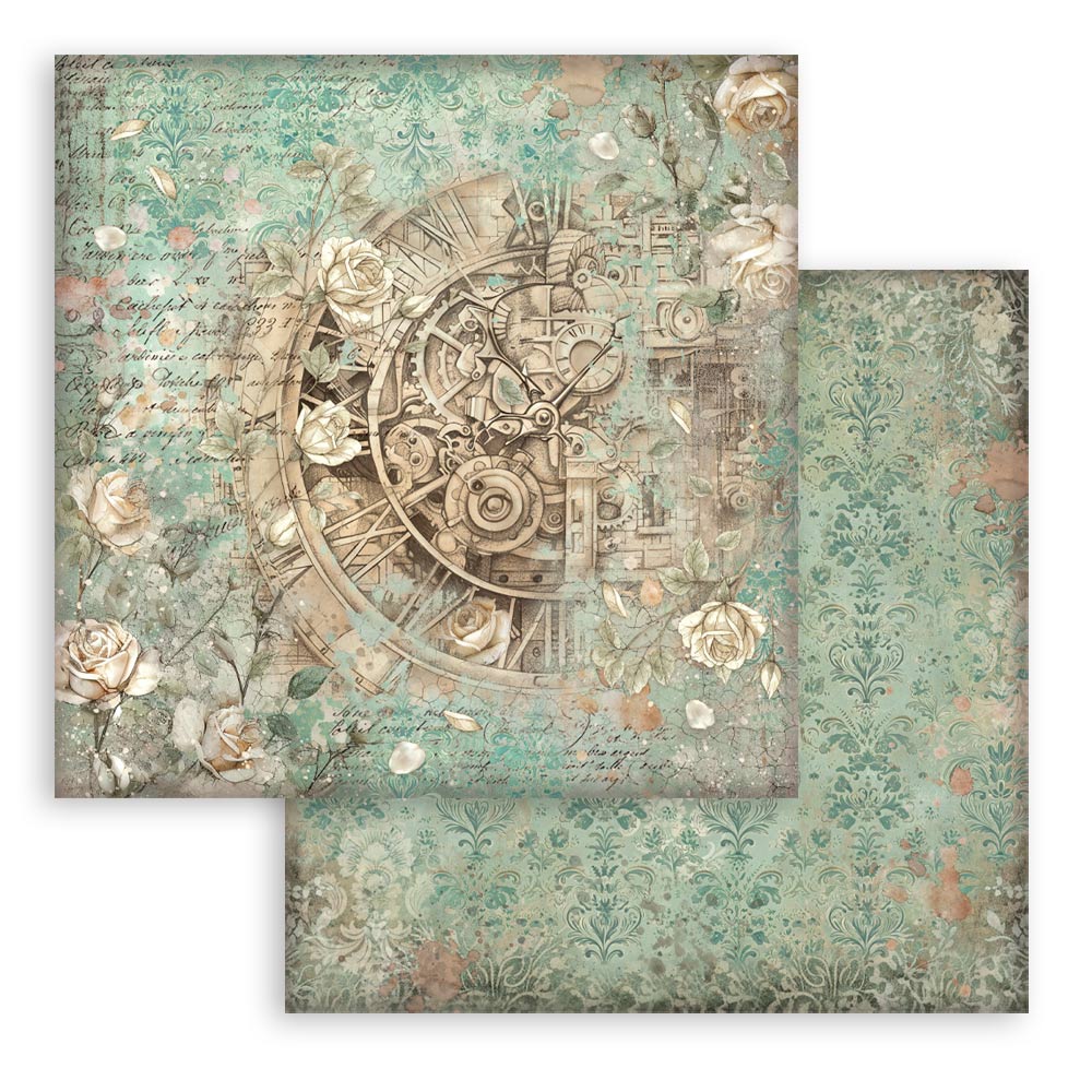 Stamperia Gardens of Time 8x8 Inch Paper Pack Maxi Background Selection (SBBS142) - Image 4