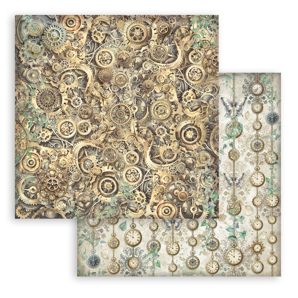 Stamperia Gardens of Time 8x8 Inch Paper Pack Maxi Background Selection (SBBS142) - Image 7