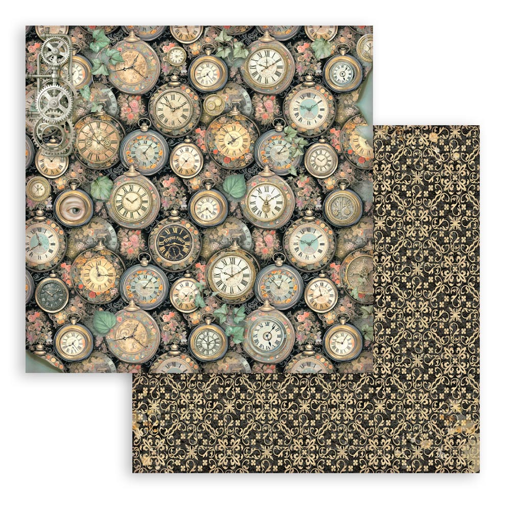 Stamperia Gardens of Time 8x8 Inch Paper Pack Maxi Background Selection (SBBS142) - Image 8