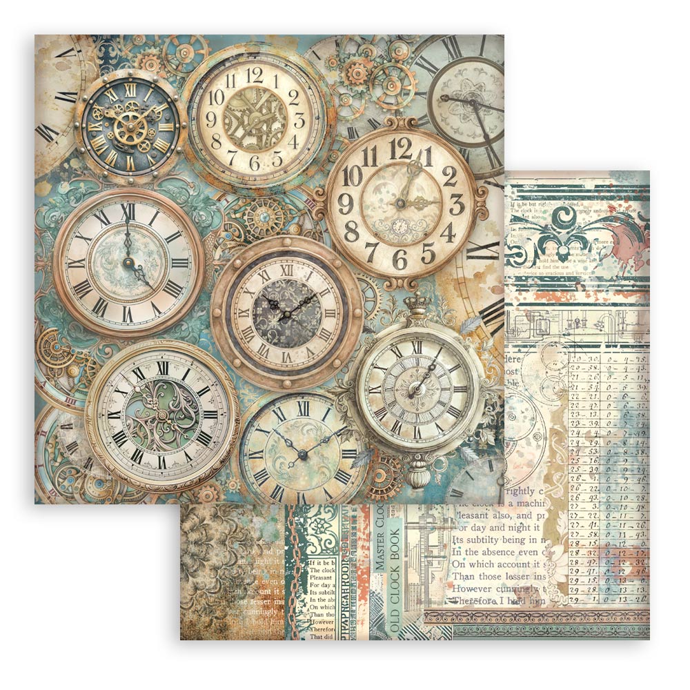 Stamperia Gardens of Time 8x8 Inch Paper Pack Maxi Background Selection (SBBS142) - Image 9
