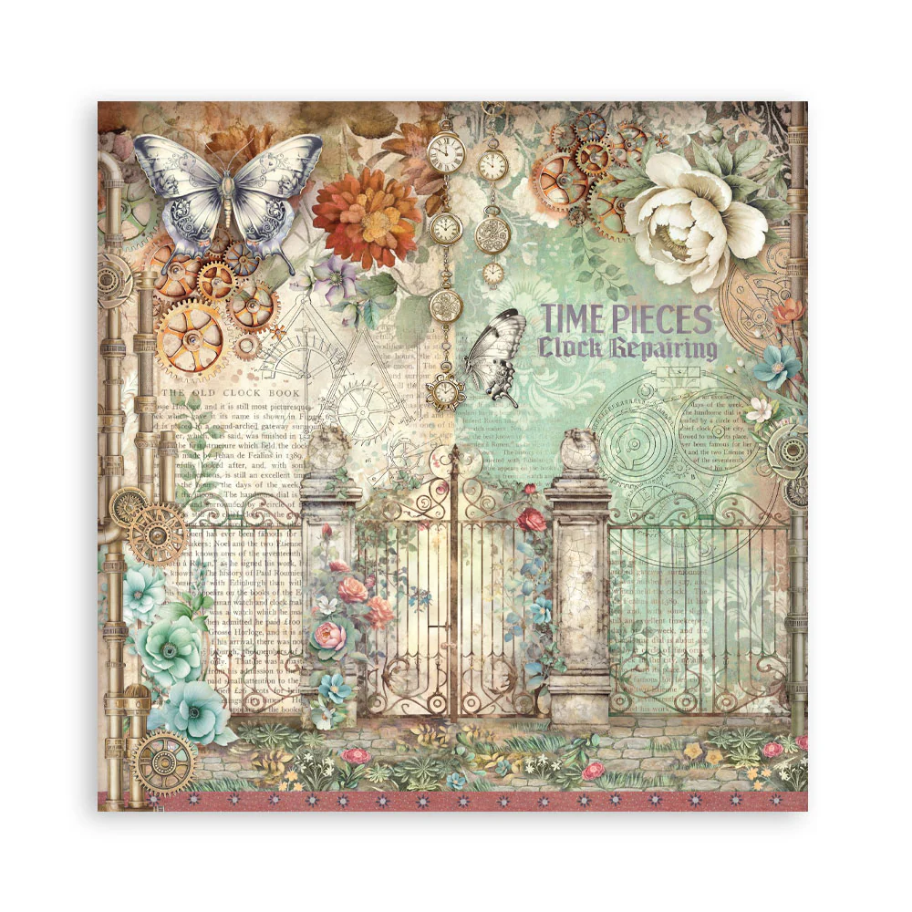 Stamperia Gardens of Time 8x8 Inch Paper Pack Maxi (Singel Face) (SBBSXB24) - Image 11