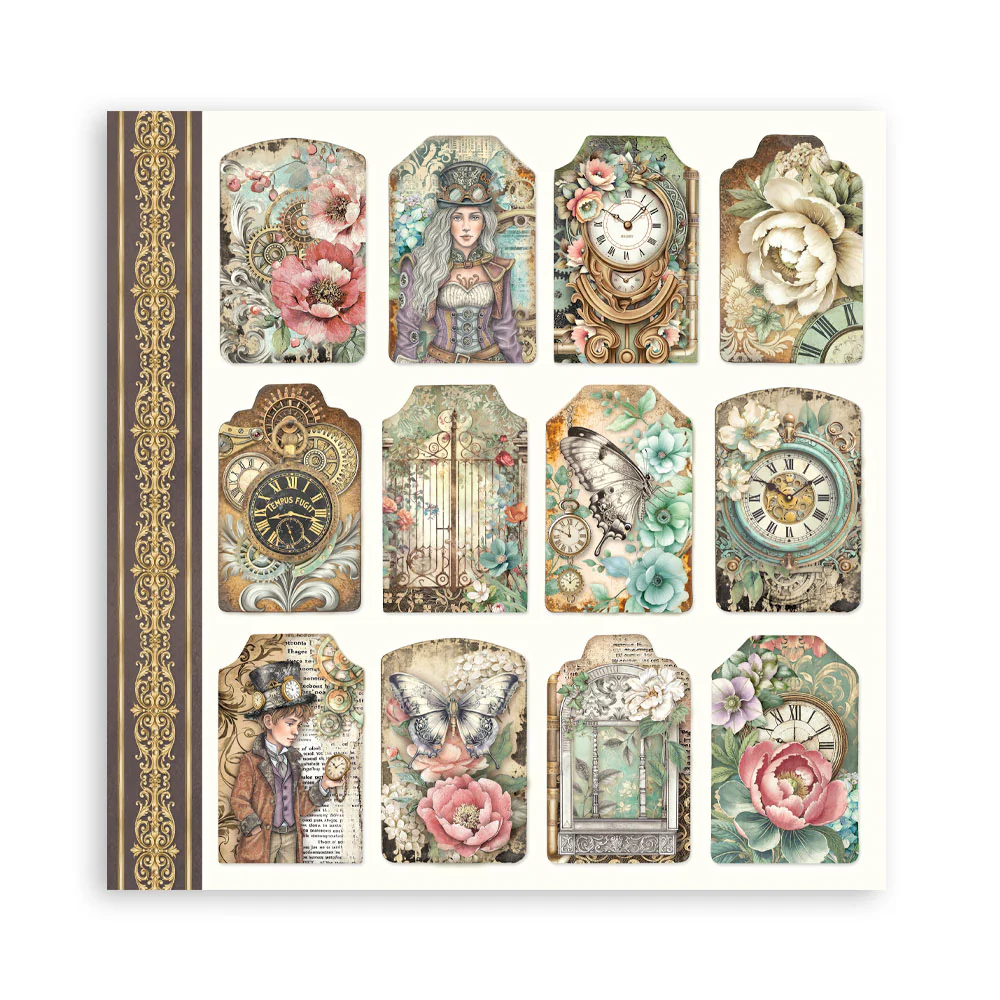 Stamperia Gardens of Time 8x8 Inch Paper Pack Maxi (Singel Face) (SBBSXB24) - Image 20