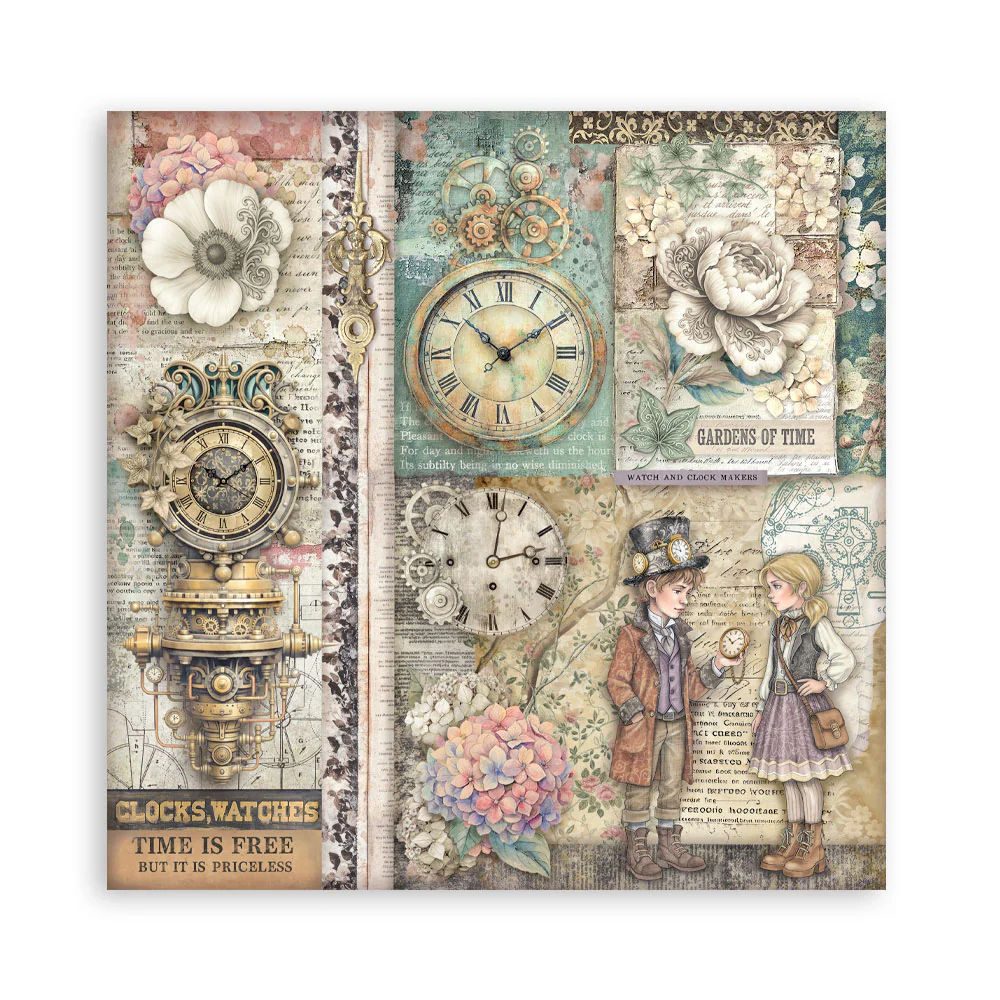 Stamperia Gardens of Time 8x8 Inch Paper Pack Maxi (Singel Face) (SBBSXB24) - Image 9
