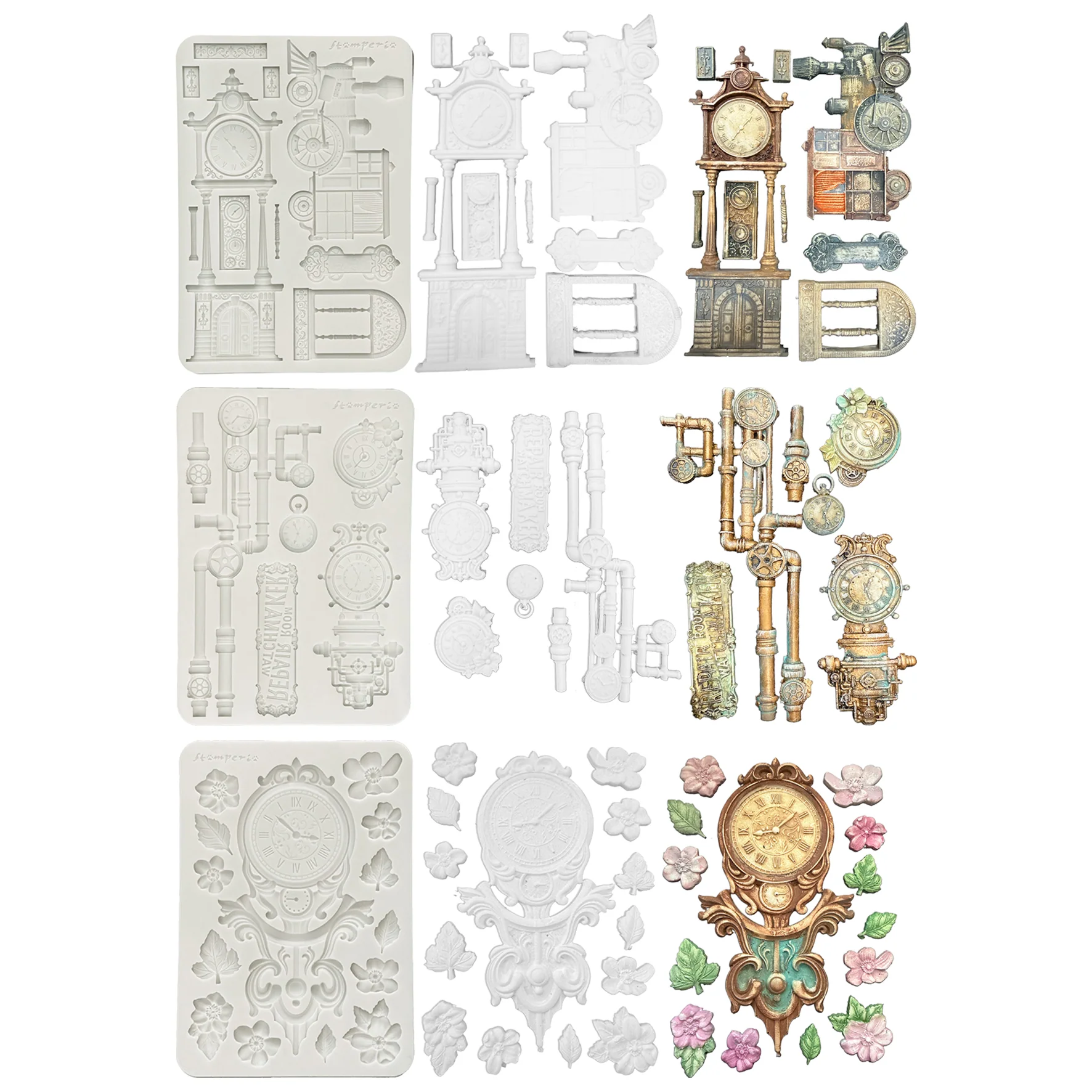 Stamperia Gardens of Time Silicon Mould Bundle
