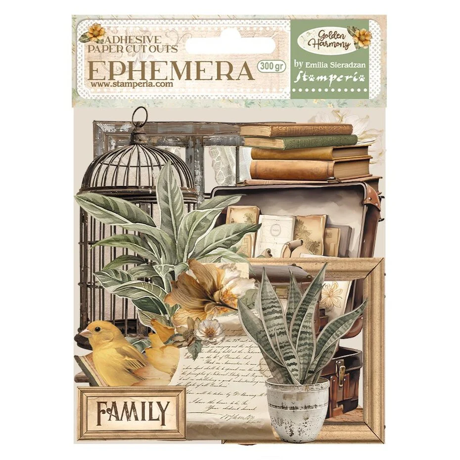 Stamperia Golden Harmony Ephemera (35pcs)